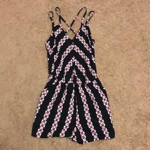 Floral strappy romper